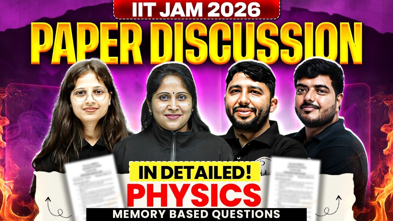 IIT JAM 2026 Physics Paper Discussion | Memory Based Questions Analysis | PW IIT JAM