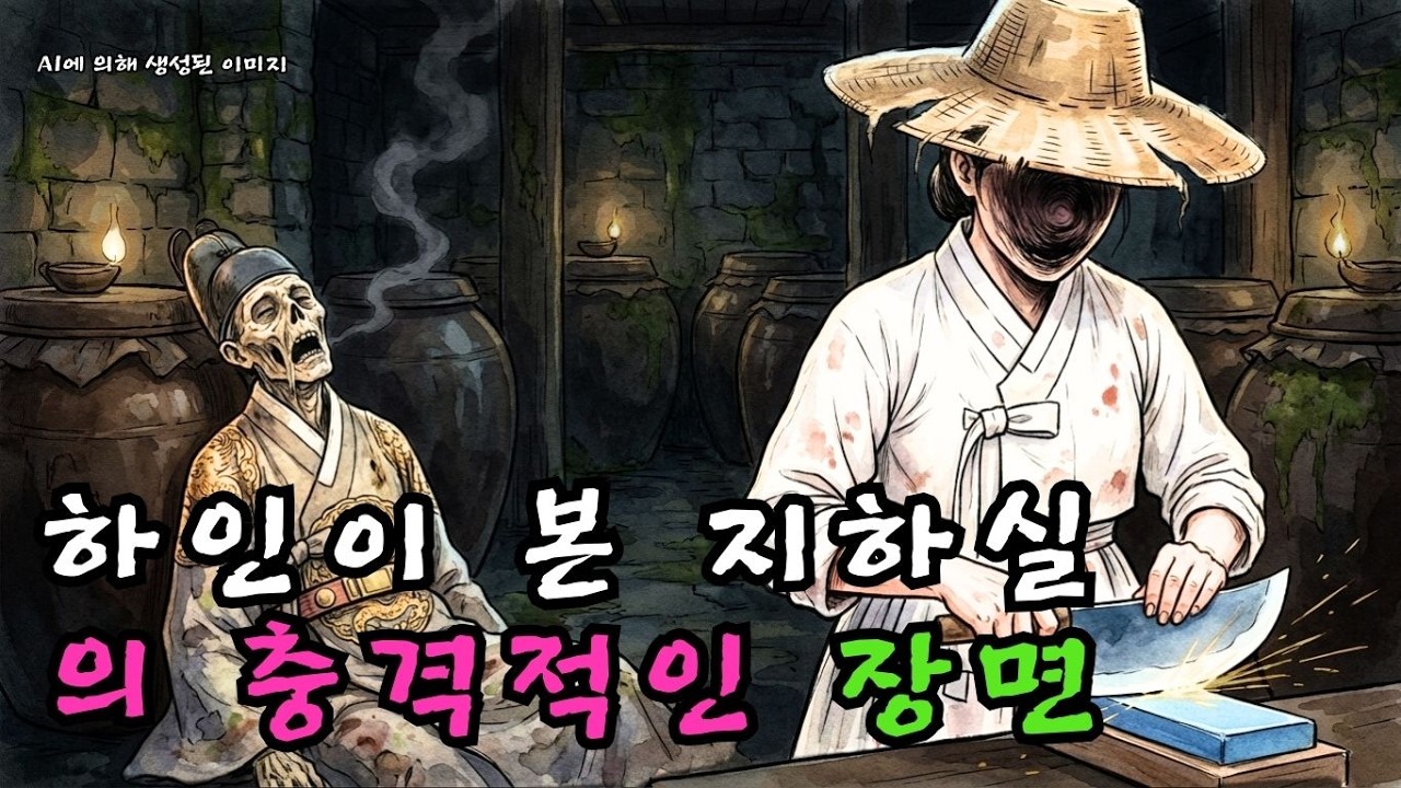 태사의 저택 와인 지하실의 비밀: 매일 밤 들려오는 칼 가는 소리… 그리고 시체를 위해 저녁을 준비하는 얼굴 없는 여자 | 야담 | 민담  |  조선시대