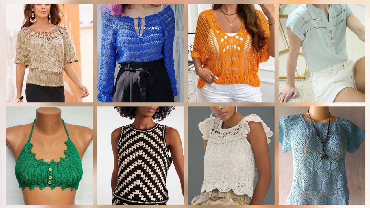 Most beautiful stylish crochet tops blouse design #2025