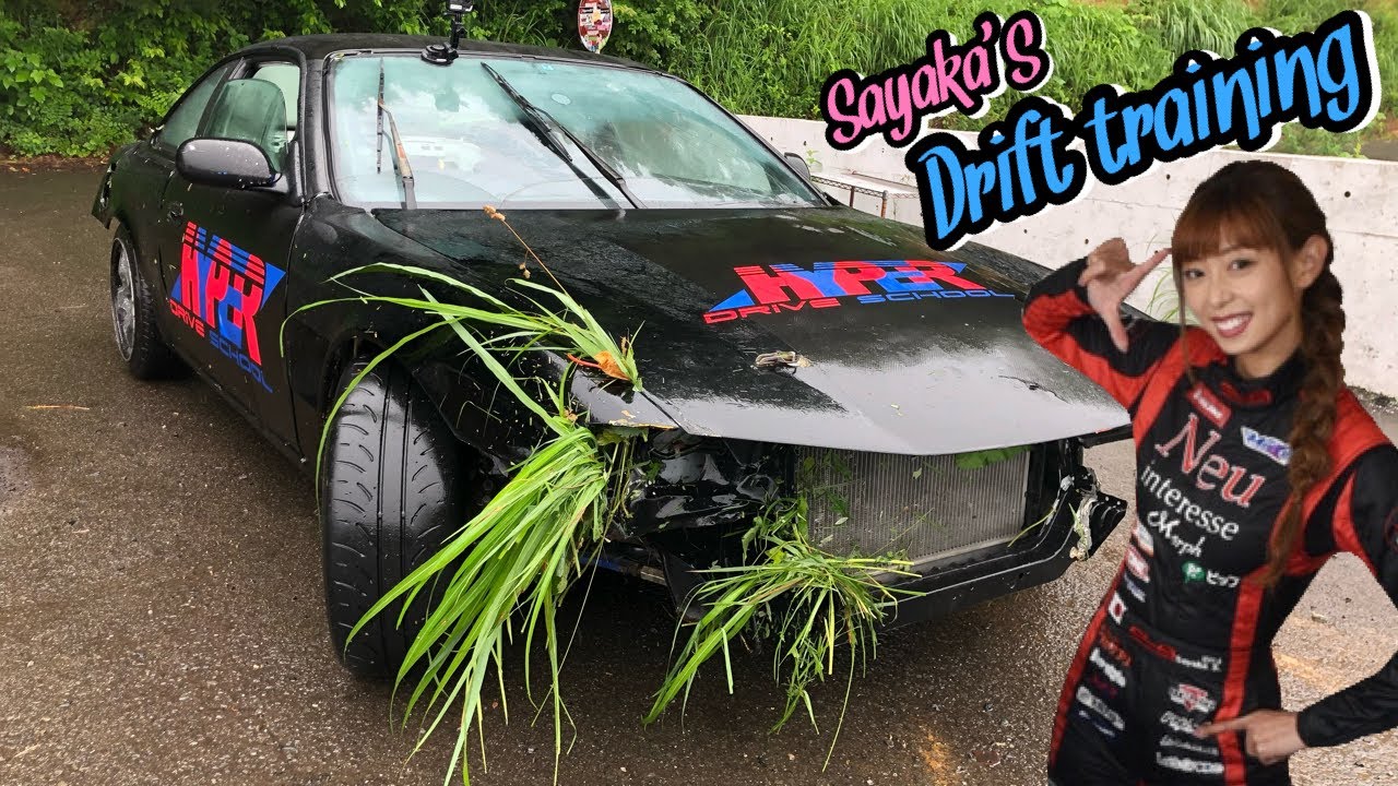 クラッシュなんて当たり前？！サヤカのドリフト秘密特訓！Japanese drift girl crash everyday！drift training.