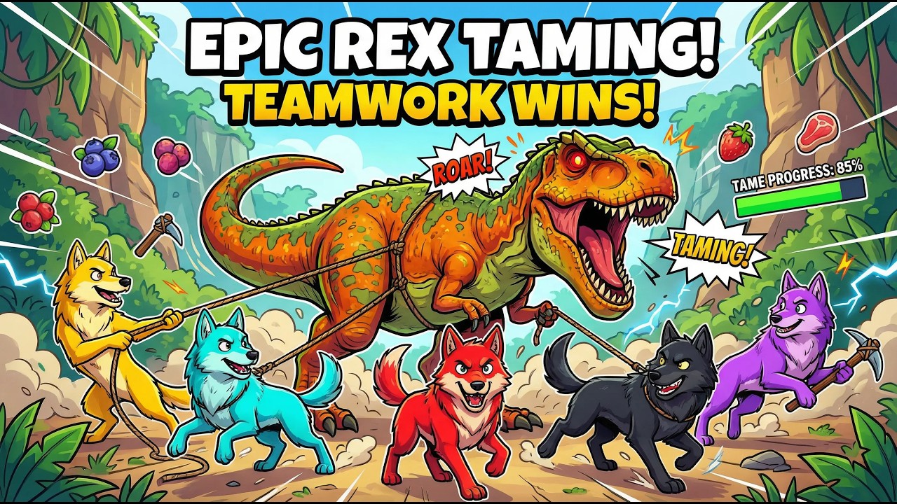 Part 2 CAN the WPC try to tame a rex in ark survival ascended...(funny)