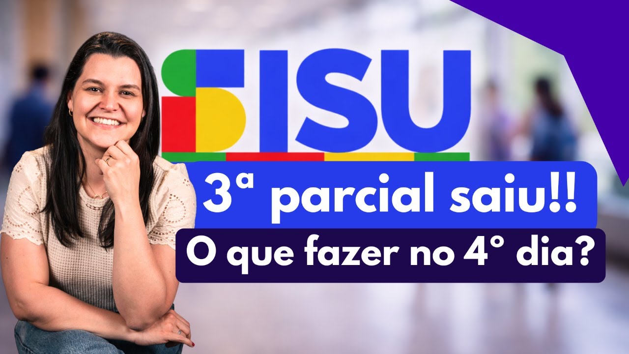 Live Dia 4 do SISU com a Sassá - O que fazer após 3ª parcial