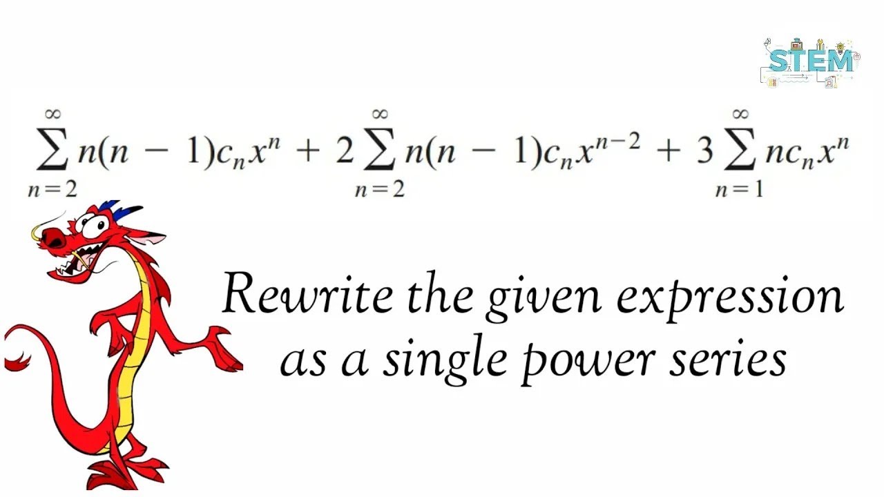 6.1-10 Rewrite The given expression as a single power series | DE