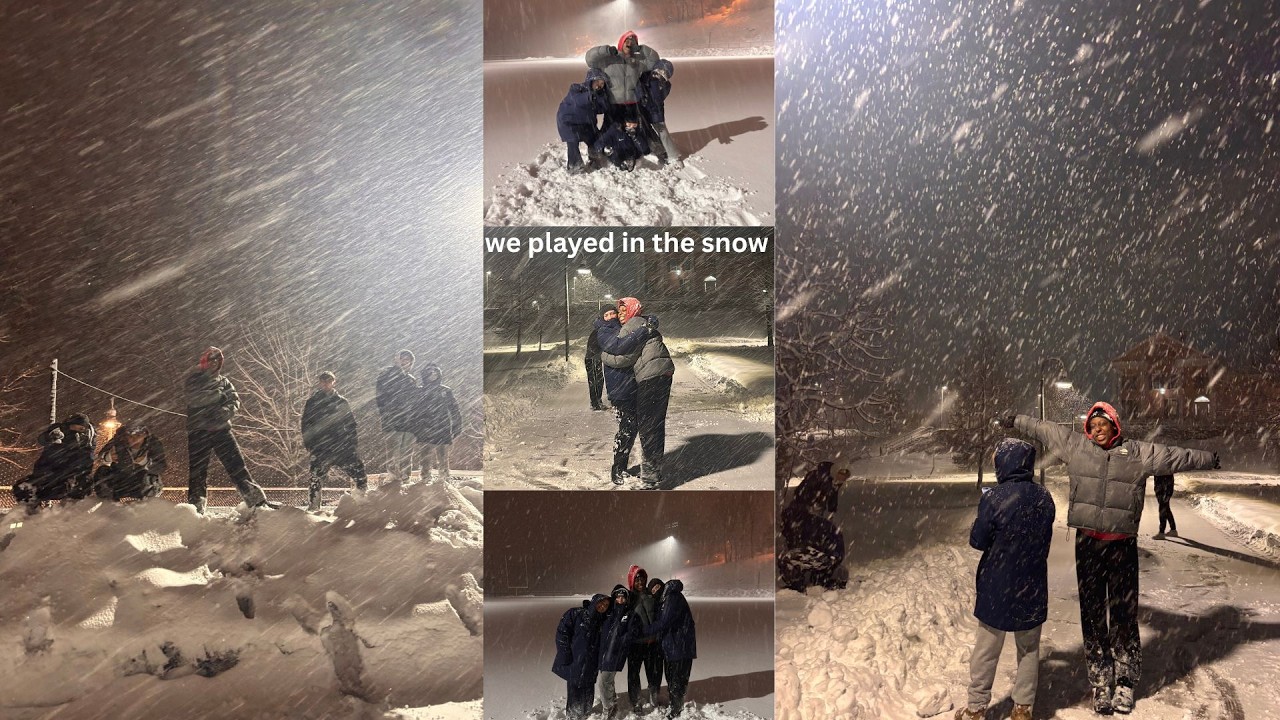 we played in the snow (at our big age).