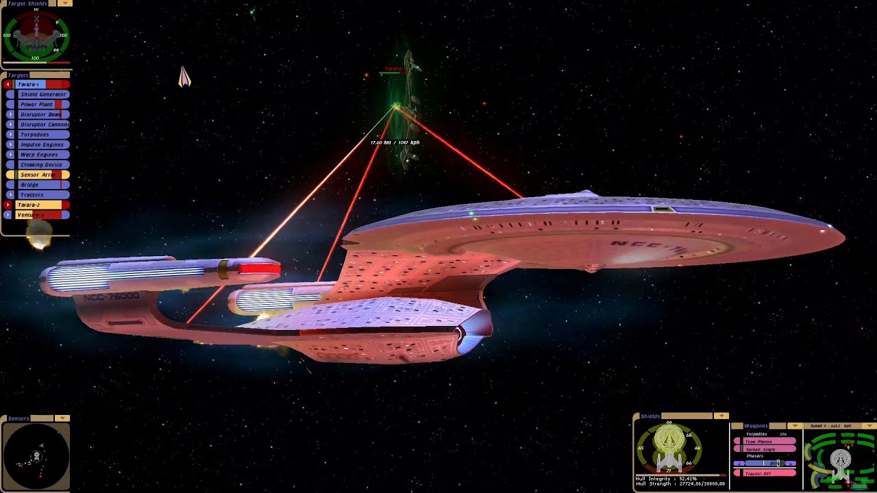Mnemosyne Class vs Romulan Tavara Duo | KM | Star Trek Bridge Commander