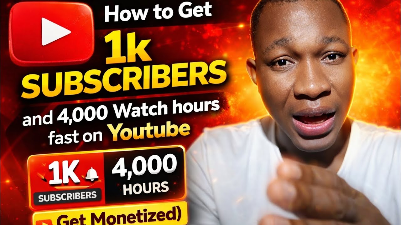 How to get 1k subscribers and 4,000 watch hours fast on Youtube | Get Monetized 