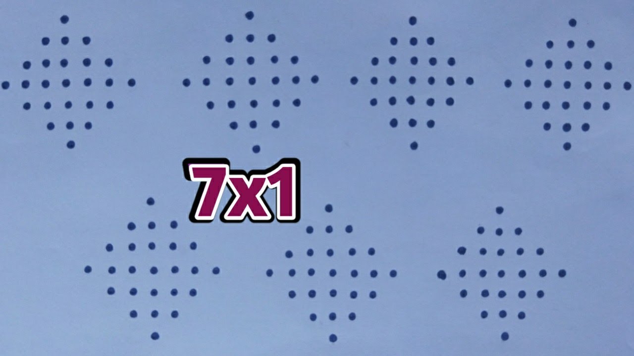 7Dots  Muggulu|Dots muggulu Sikkukolam|rangoli designs|daily Muggulu simple muggulu chukkala mugulu