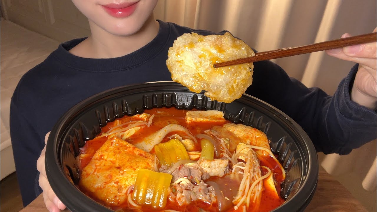 한파에 먹는 마라탕🔥(feat 쫀득 꿔바로우) Malatang Muckbang ASMR