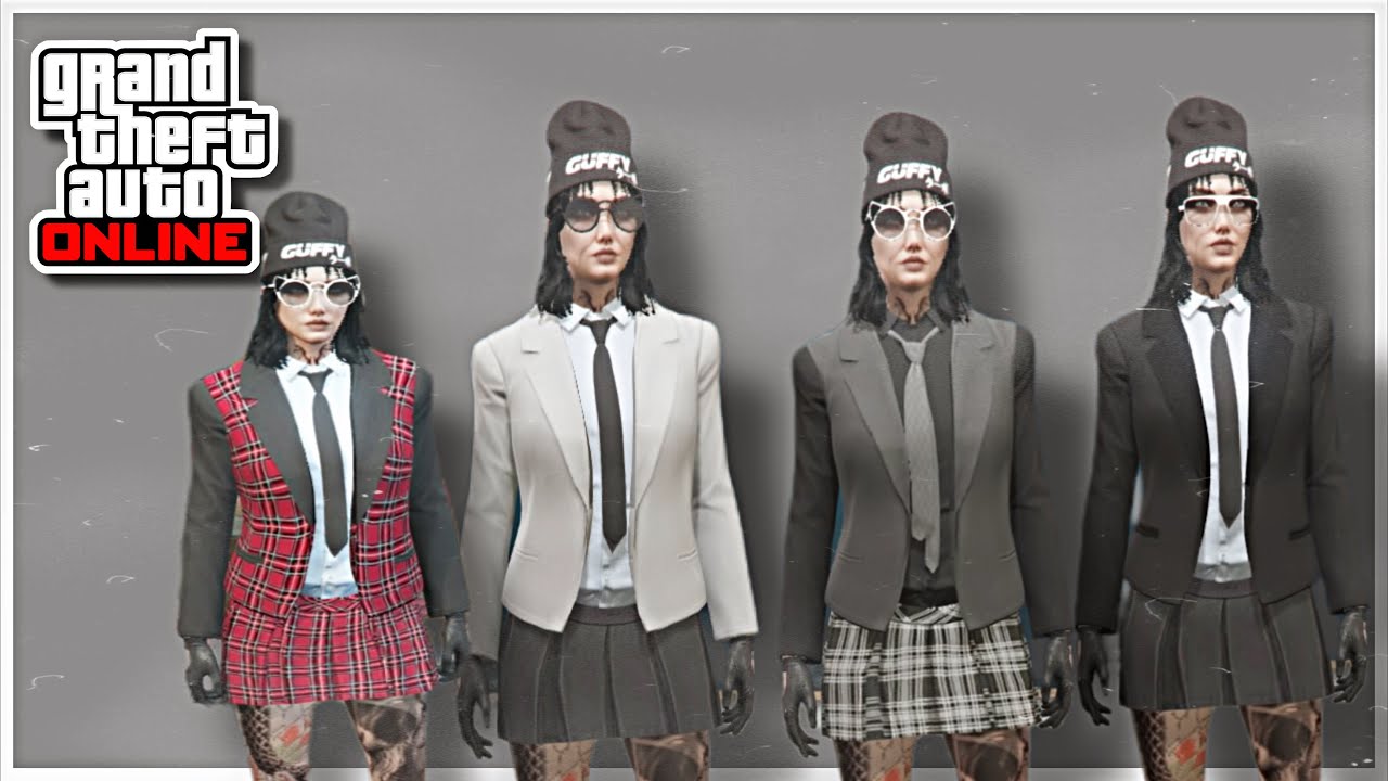 قراند 5 | تصميم 4 ملابس انمي لشخصية البنت بدون حذف GTA 5 Online 🖤