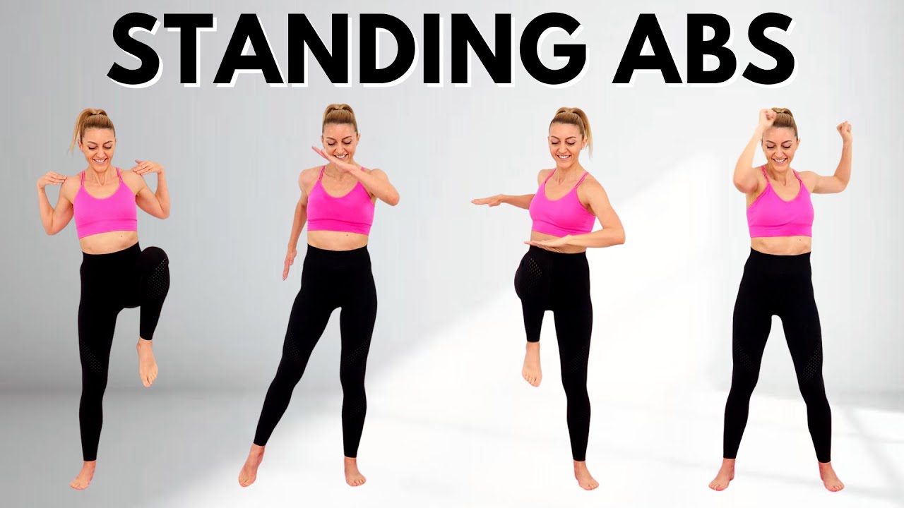 🔥18 Min STANDING ABS CARDIO for Ab Lines, Small Waist & Flat Belly🔥KNEE FRIENDLY🔥NO JUMPING🔥