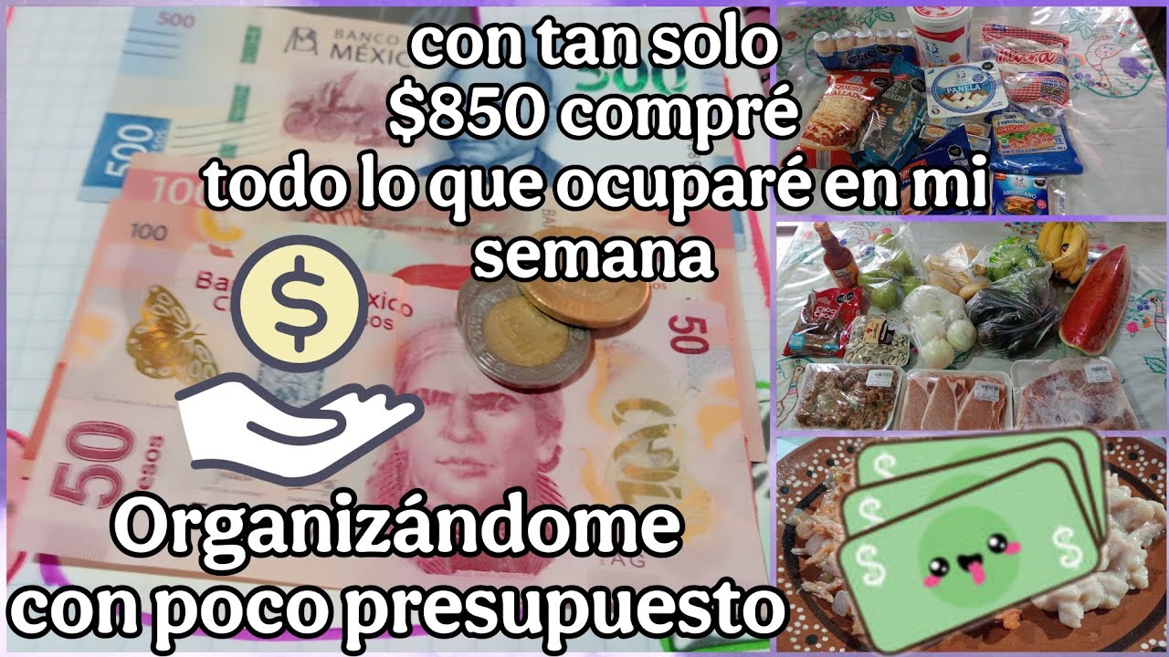 💰Todo esto lo compré con tan solo $850💵 ORGANIZACIÓN DE GASTO SEMANAL 💵