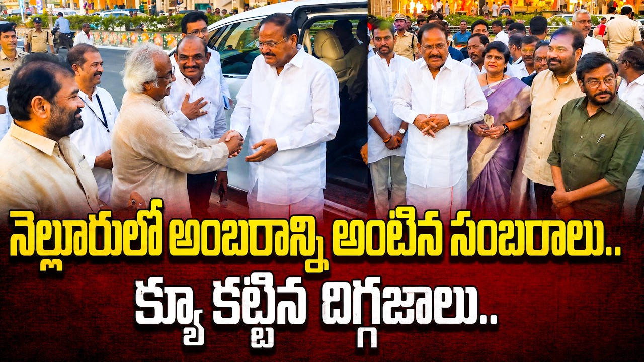 Huge Celebrations In Nellore | Venkaiah Naidu | Kotam Reddy | Bala Subramanyam Statue | Cloud Media