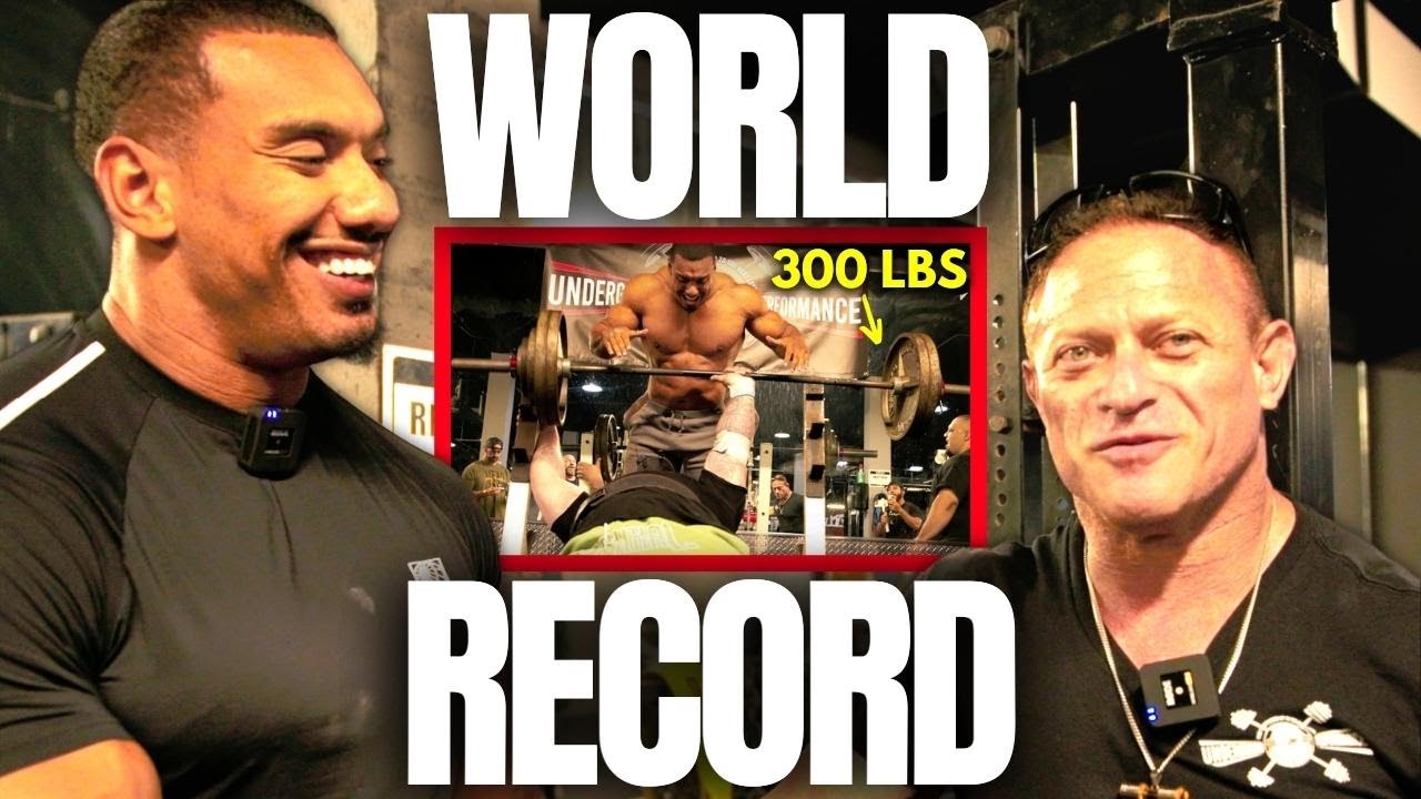 Josh Baker's 300lb One Arm Incline Bench Press ft. Larry Wheels