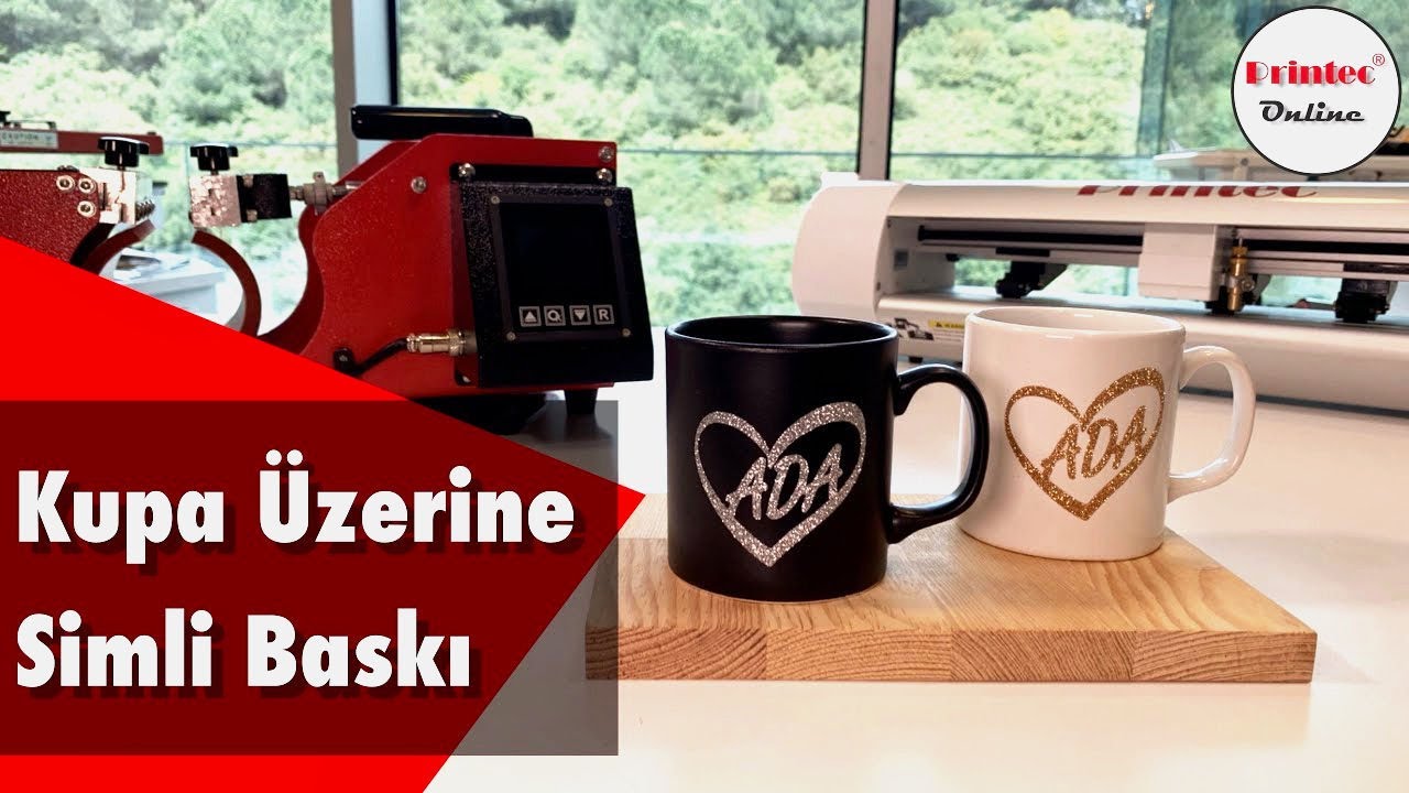 Kupa üzerine kişiye özel simli transfer baskı nasıl yapılır?