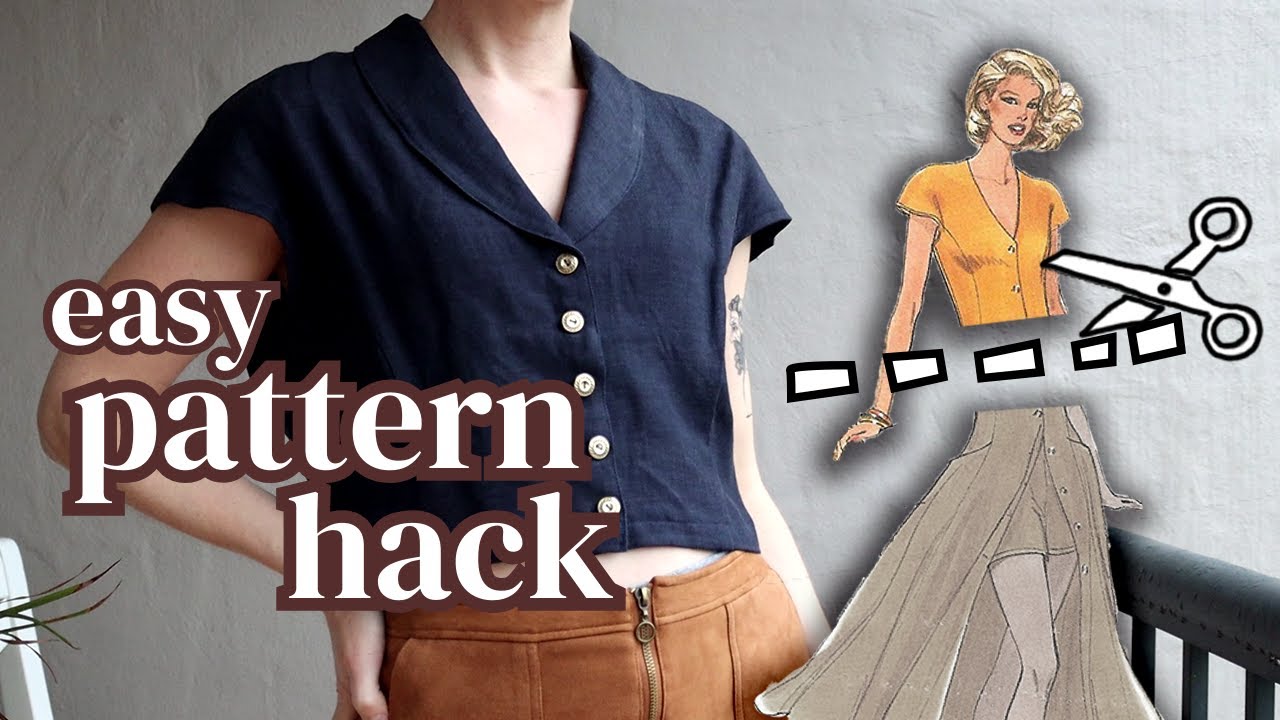 easiest pattern hack? converting a dress to top using a Burda pattern
