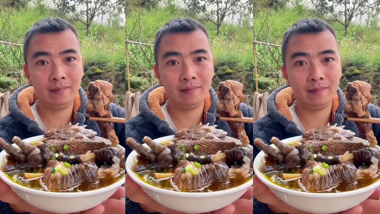 Rural Food Eating Show | Warm Chicken Soup Home Cooking Really Tasty