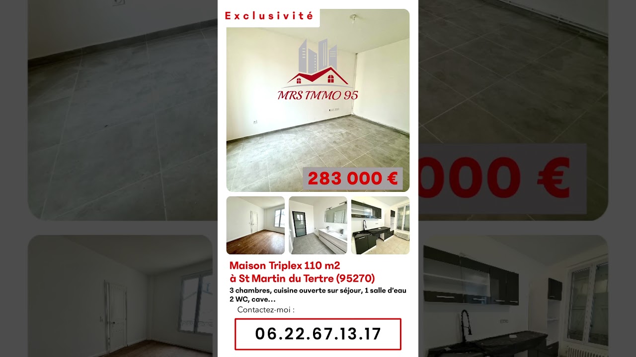 #immobilier #mrsimmo95#maisonavendre #3chambres