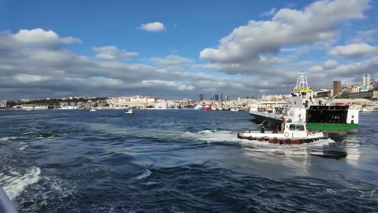 İSTANBUL BOĞAZI GEMİLER MARTILAR ÇOK GÜZEL BOĞAZ GÖRÜNTÜLERİ