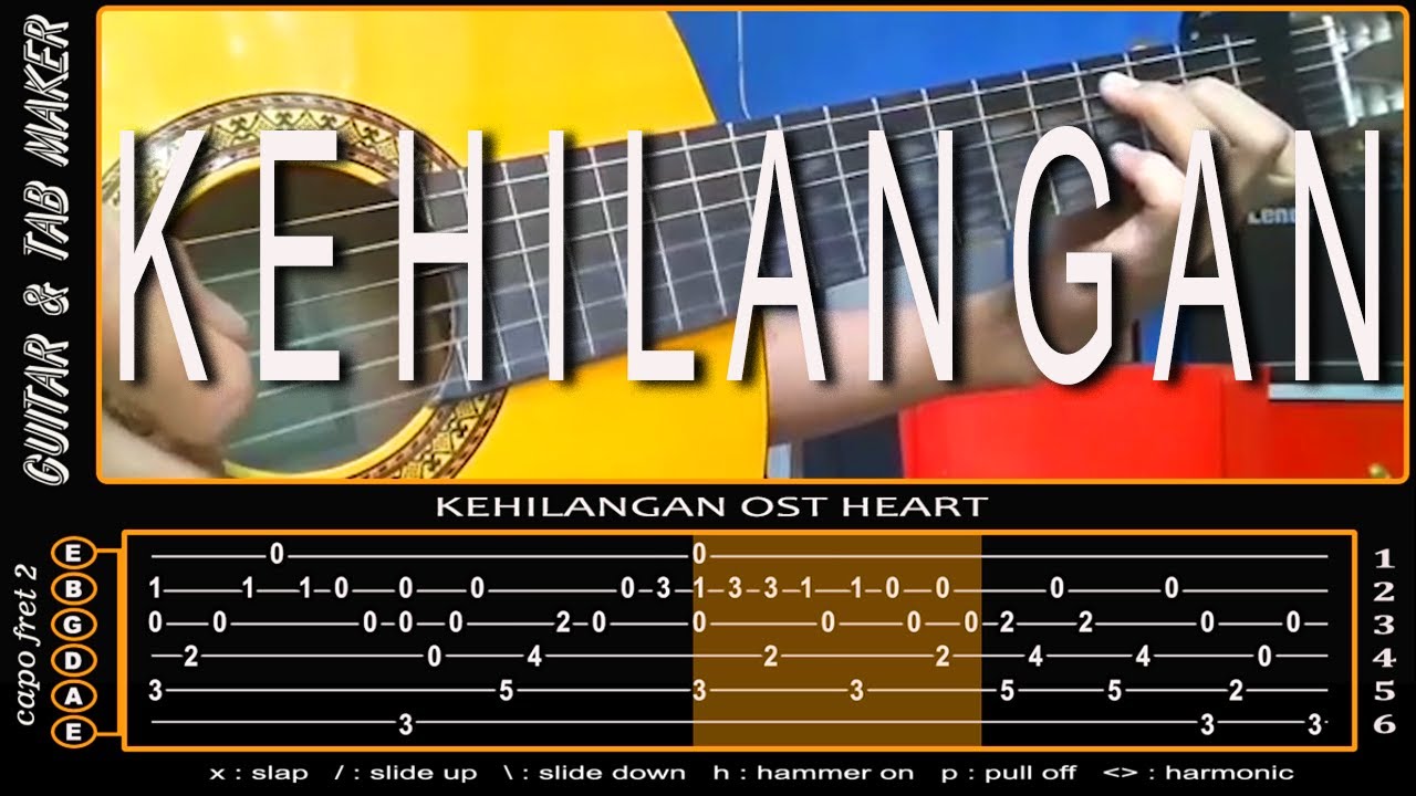 Kehilangan OST HEART (Christina) cover - guitar fingerstyle | TAB