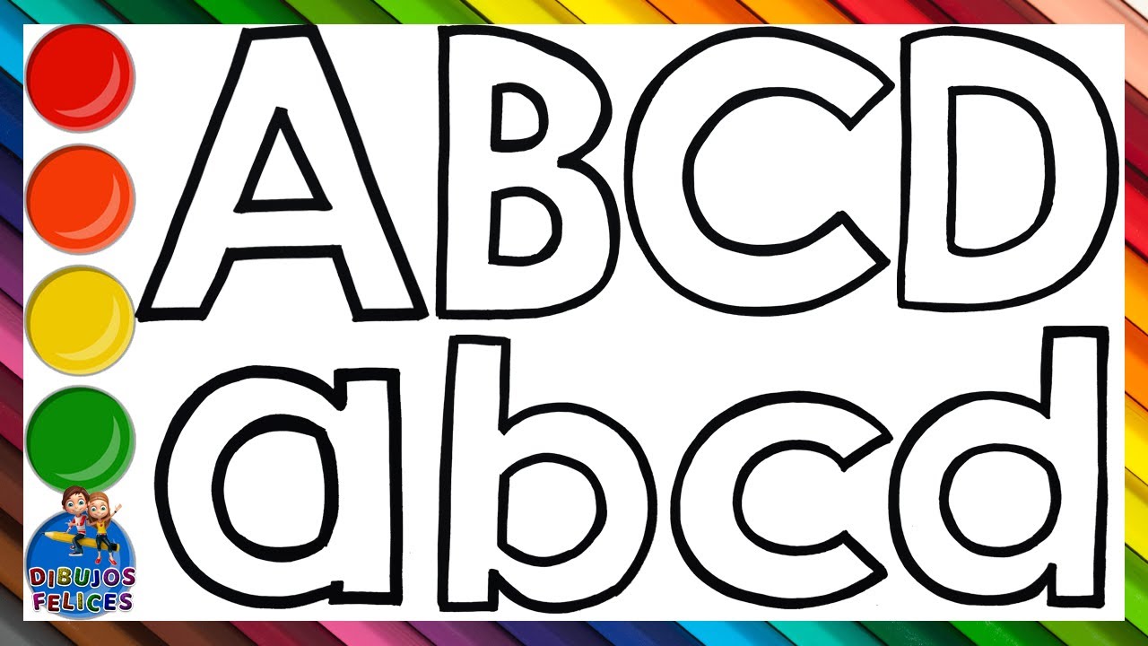 Dibuja Y Colorea El Abecedario 🔠🔡🌈 Aprende Letras y Colores en Español 🇦-🇿 Dibujos Para Niños