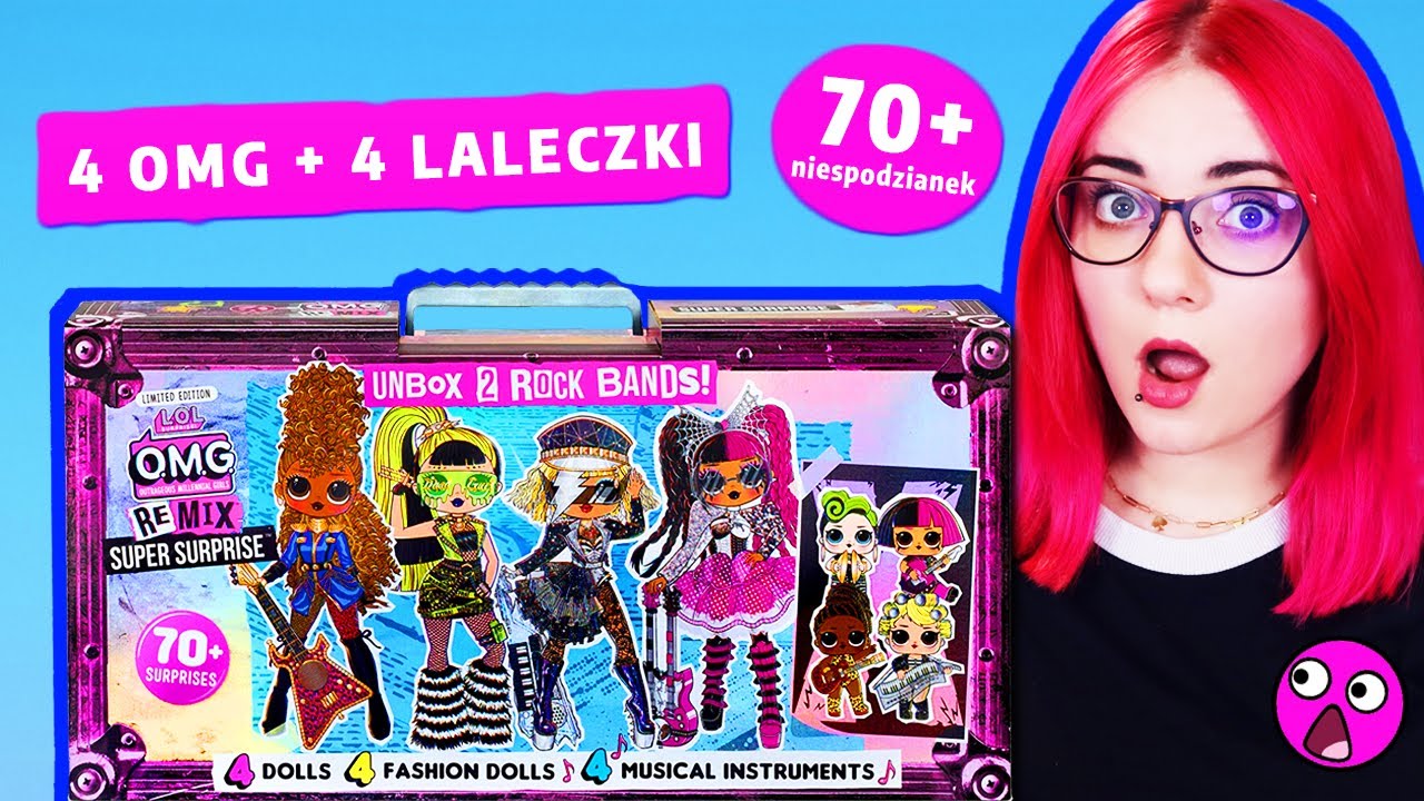 WIELKI SUPER SURPRISE 📻 4 LALECZKI LOL OMG REMIX 🎸 Rockowy Zesp&oacute;ł z Muzycznymi Instrumentami