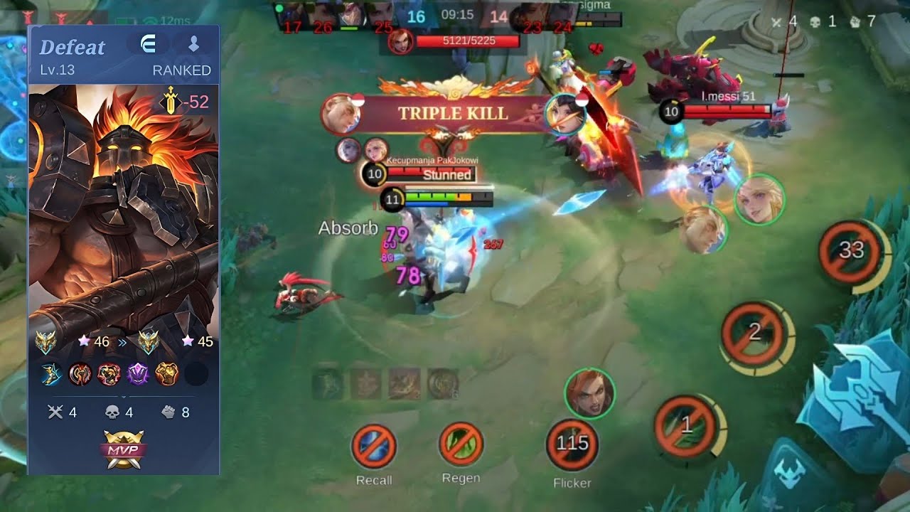 Mythical Honor ⭐ 46 ⏩ ⭐ 45 | Terizla Gameplay | MLBB