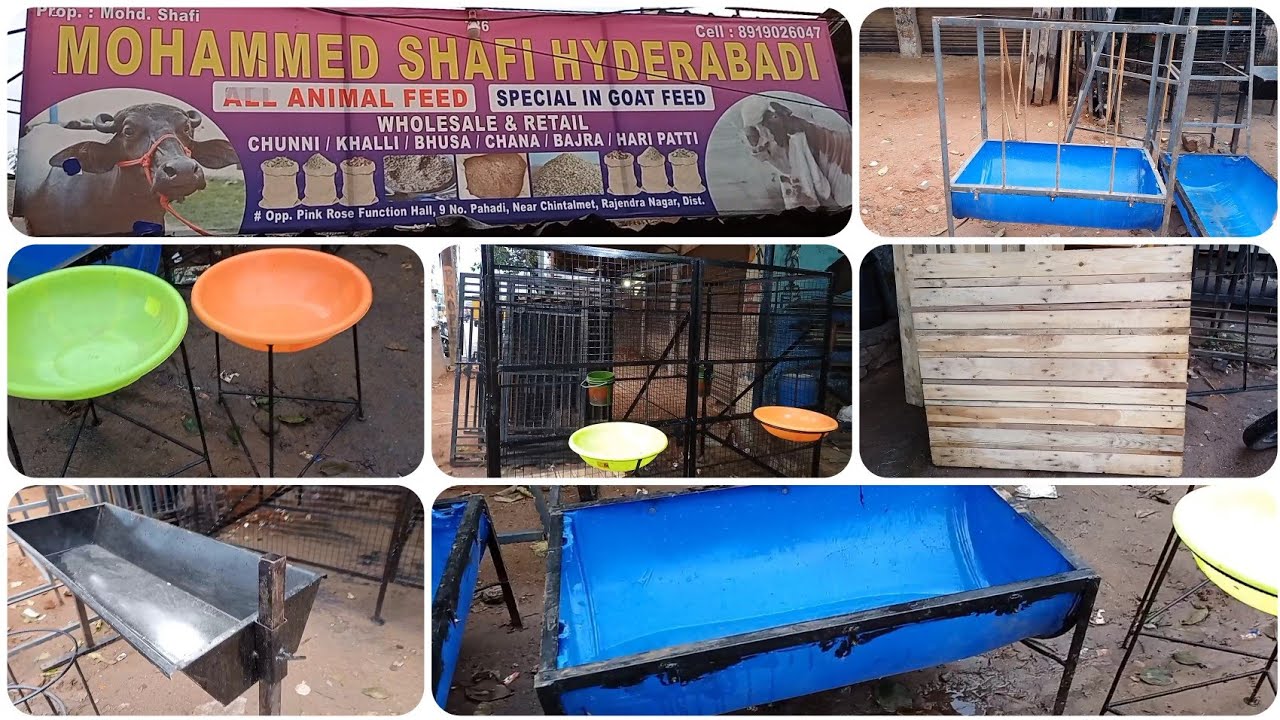 Goat feeders, goat Cages, Wooden pallets for goat and many more at Shafi bhai shop: 8919026047