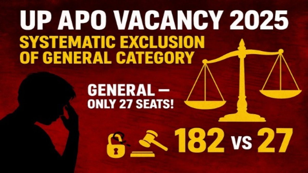 182 UP APO Vacancy 2025 | Systematic Exclusion of General Category People | By Legal Narrative 