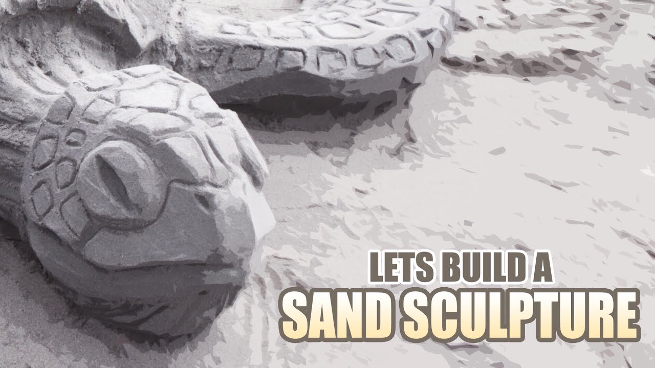 Let's build a SAND SCULPTURE!  (Time lapse / speed sculpt)
