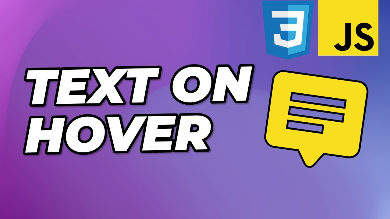 How to Display Text on Hover