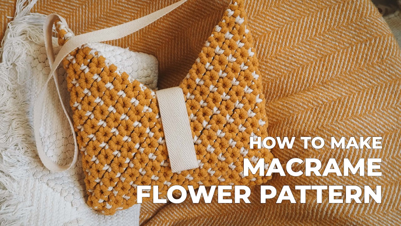 Урок по изготовлению цветочного узора в технике макраме | Пошаговое видео