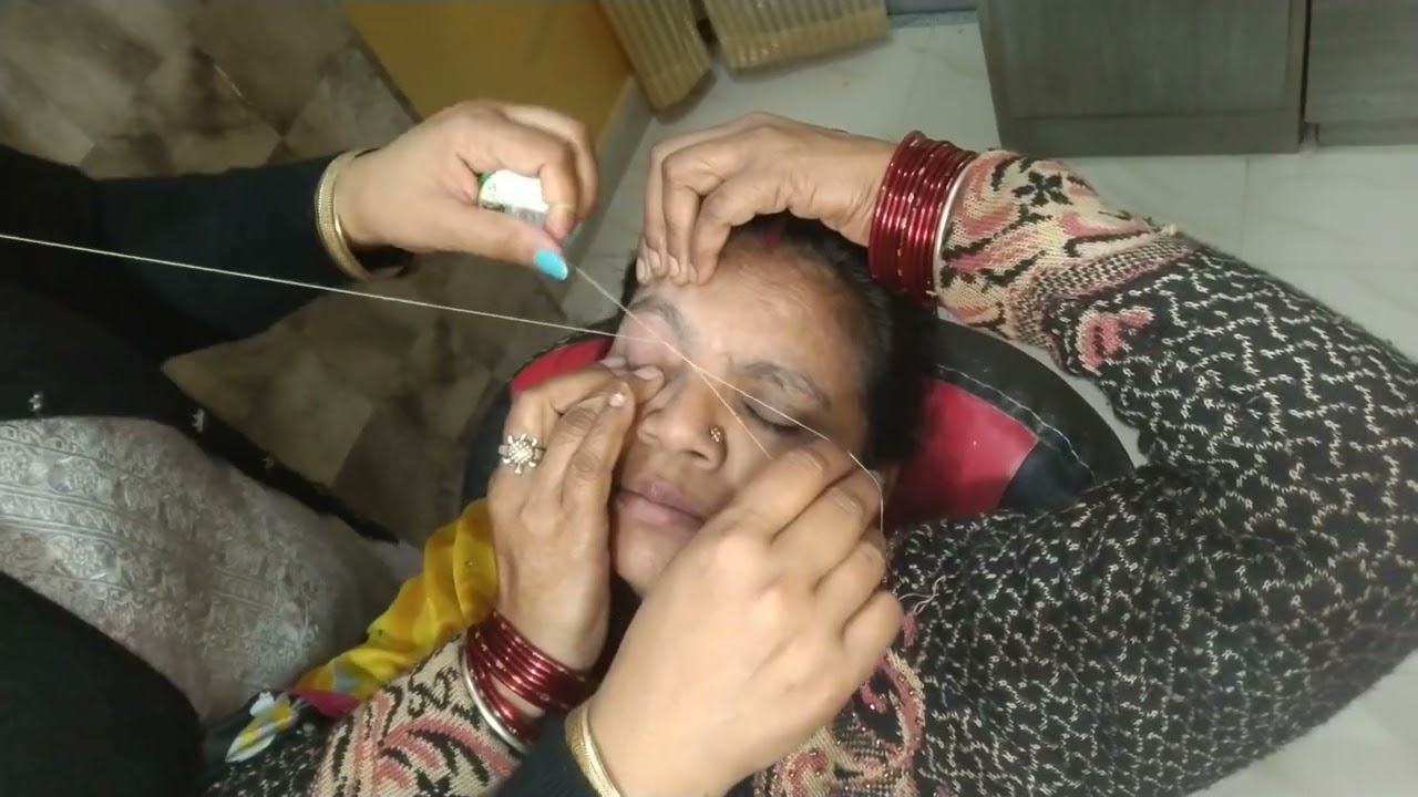 50+age per #eyebrow #threading kese karte hai #tutorial #full #video #subscribe@AnanyaBeautyZone 