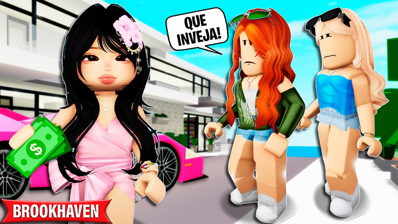 AS MENINAS ESTAVAM COM INVEJA DA NOVA VIZINHA RICA | Historinhas Brookhaven Roblox| Bibi e Lud