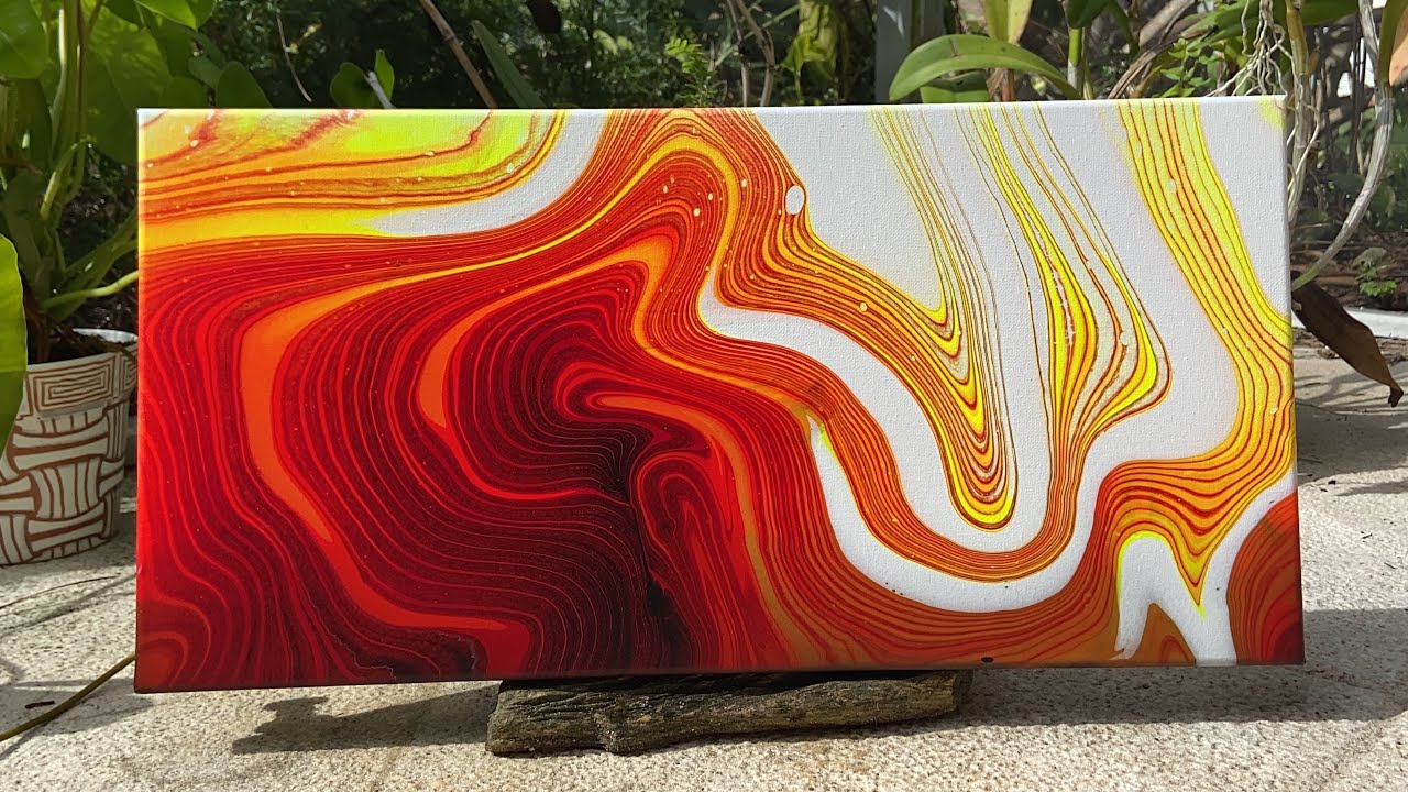 How to Paint using a Comb! / Acrylic Pouring Fluid Art with a Twist!