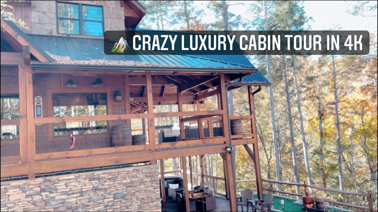 GATLINBURG, SMOKEY MOUNTAINS TN LUXURY GAME CHANGER CABIN TOUR IN 4K!!!