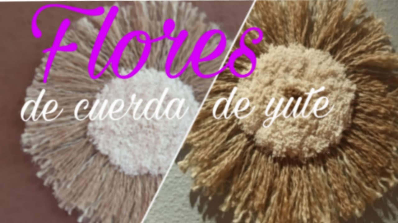 Preciosas flores 💐 con cuerda de yute.