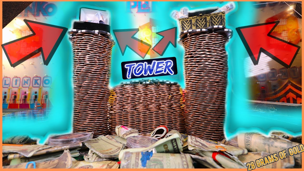 🟢$12,000 Cash! Towers that hold a Huge Load of Cash & 28 grams of Gold. High Stakes Coin Pusher 👀