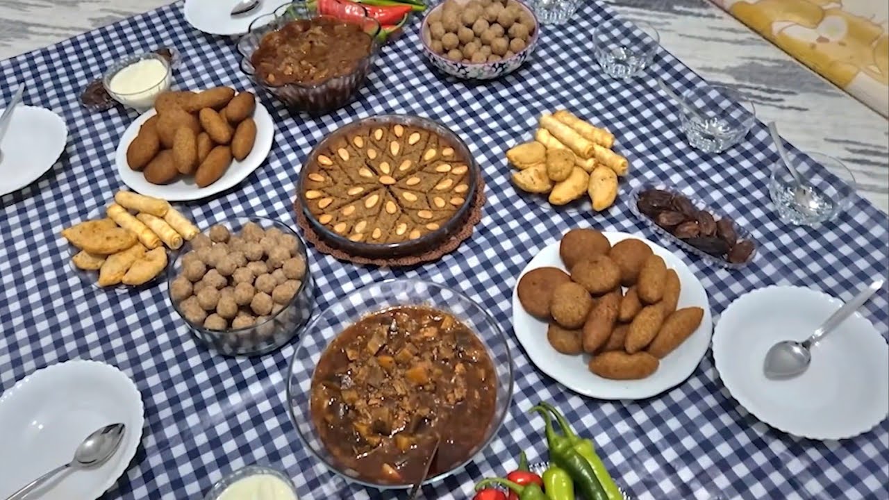 فطور أول يوم رمضان 🌙 حلبي بأمتياز | سماقية وكبة بأنواعها 😋
