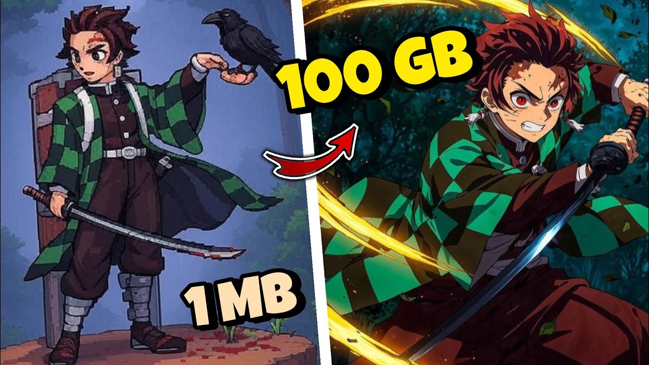 I Found Demon Slayer 1MB VS 100 GB Games 🔥