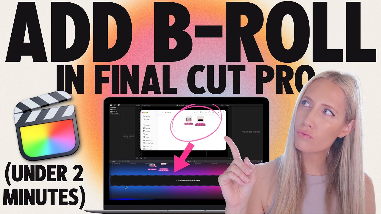 🎬 Урок: Как добавить дополнительные кадры (B-Roll) в Final Cut Pro 12 (простой способ)