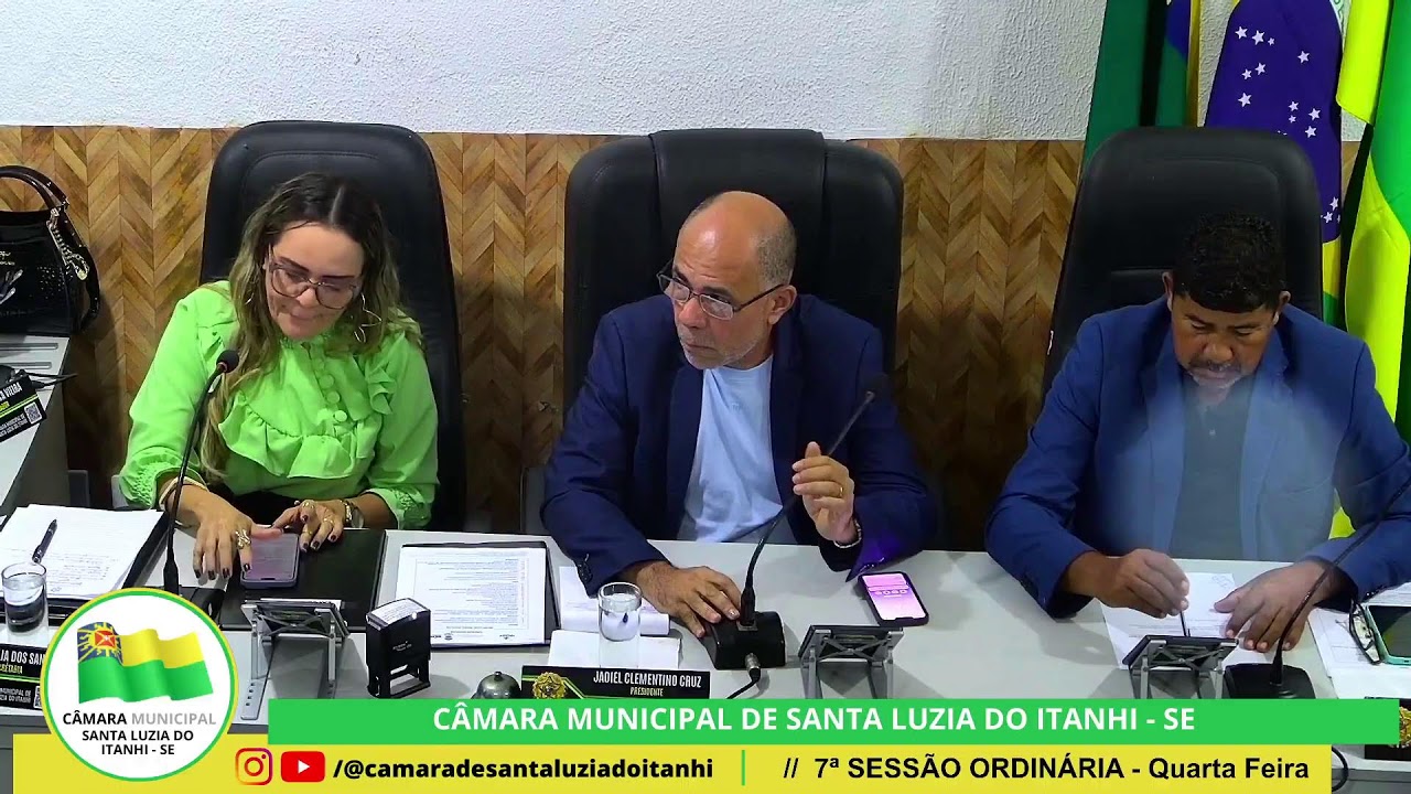 7ª SESSÃO ORDINÁRIA 2026 - CÂMARA DE VEREADORES SANTA LUZIA DO ITANHI-SE