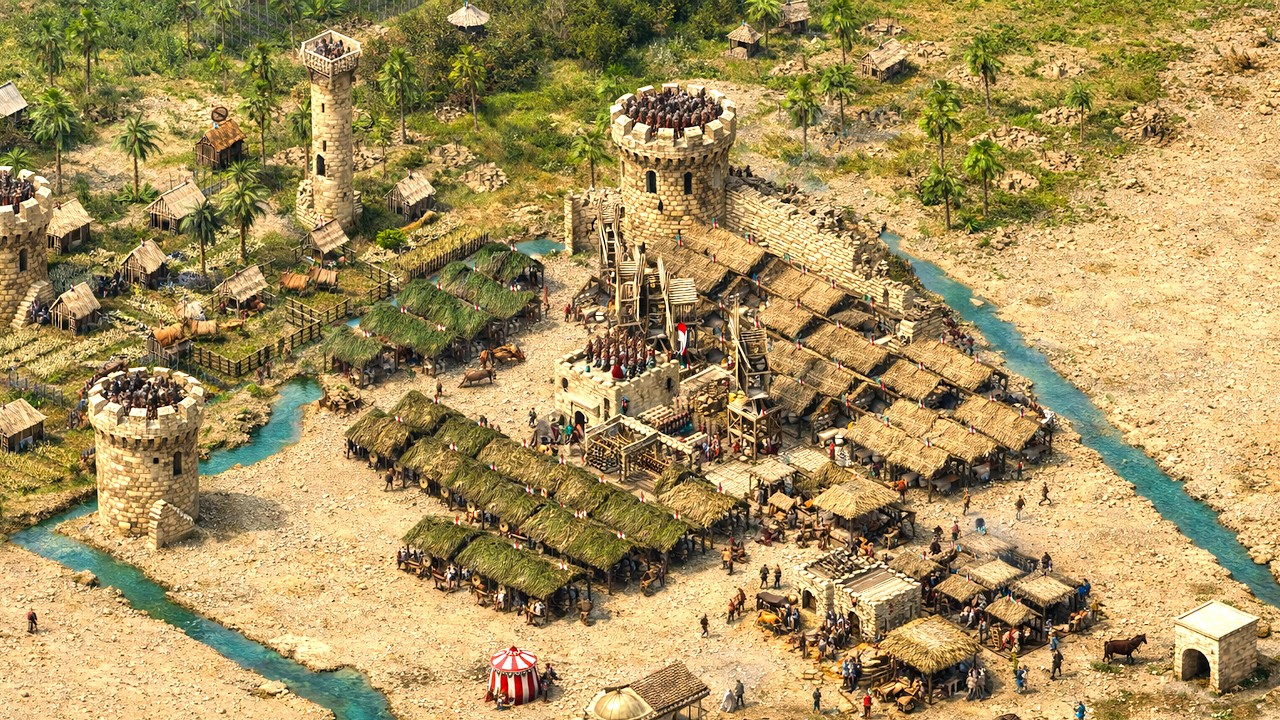 Stronghold Crusader DE - 8. HEAD OF THE VALLEY | Trail of the Cobra Walkthrough