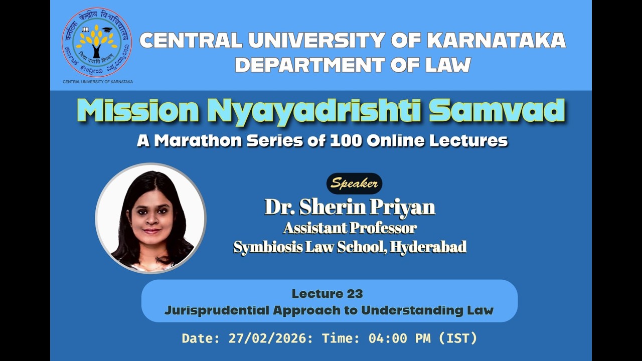 Lecture 23: Nyayadrishti Samvad