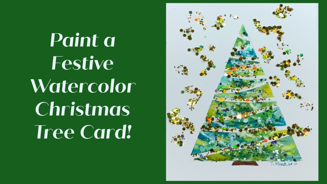 Watercolor Christmas Tree Card