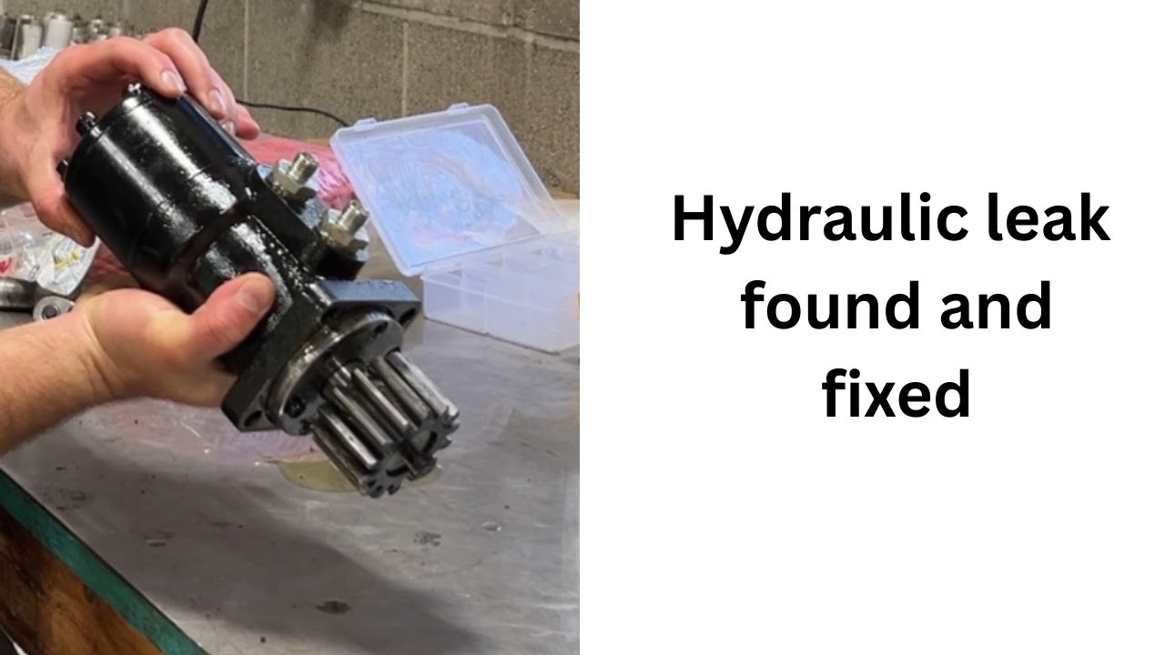 fixing leaking turntable motor on mini excavator
