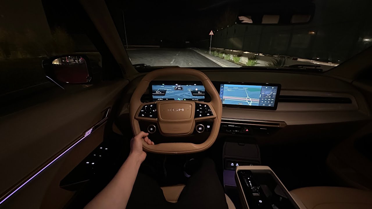 Driving New KGM Actyon 2025 at Night - No Comment!
