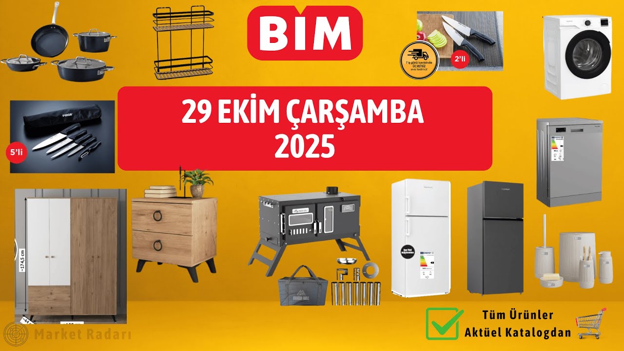BİM 29 EKİM &Ccedil;ARŞAMBA 2025 | MOBİLYA, MUTFAK MALZEMELERİ VE BEYAZ EŞYA | BU HAFTA BİM #bim #akt&uuml;el