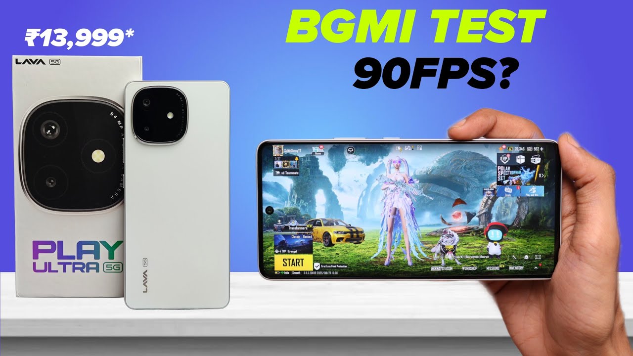 Lava Play Ultra 5G BGMI Test With FPS Meter ⚡ Heating, Gyro and Battery Test