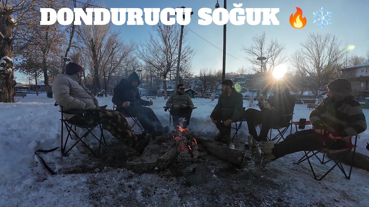 Kars’ta Dondurucu Soğukta Ateş Başında Sucuk Keyfi ❄️🔥