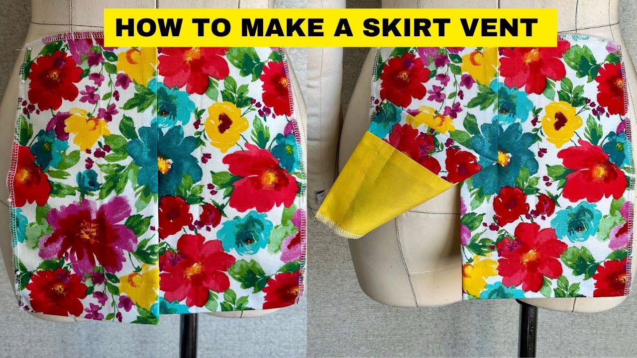 HOW TO DRAFT A SKIRT VENT WITH LINING